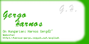 gergo harnos business card